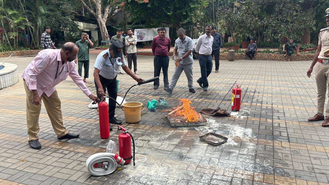 Setup and preparation of equipment for live fire safety drill